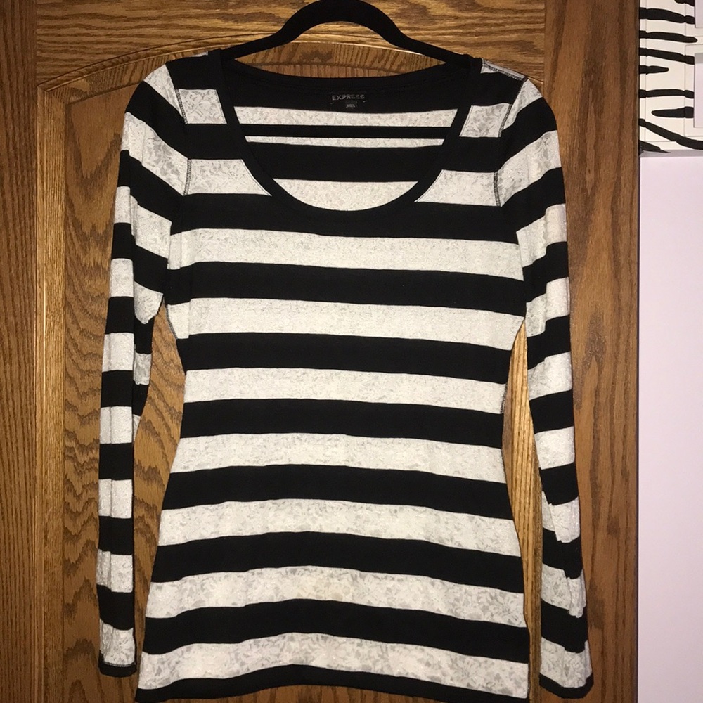 express long sleeve striped shirt
